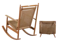 Mid-Century Rocking Chair & Stool