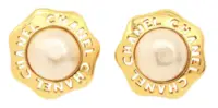 1980s pearl-embellished earrings