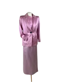 Unique Pink Silk Satin ensemble
