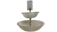 Two-Tier Frosted Glass Lamp